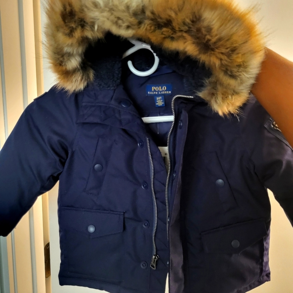 Ralph Lauren Polo Navy Blue Toddler Coat 2T
